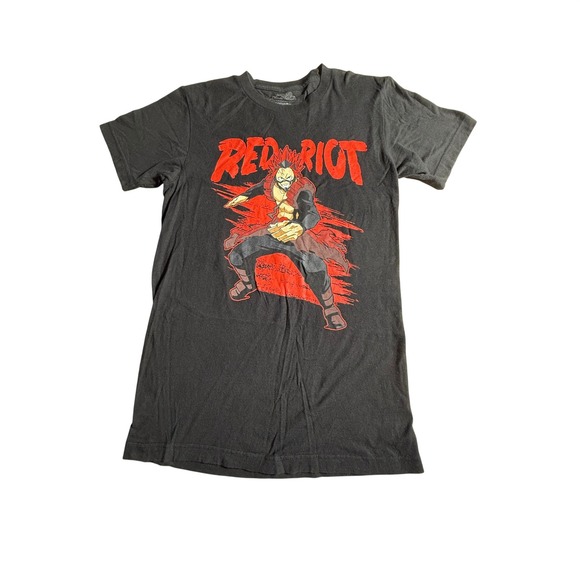 my hero academia Other - My Hero Academia Red Riot Eijiro Kirishima Black Graphic Shirt Mens Small-1085